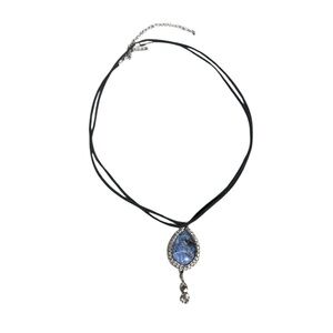 White house black Market Blue Stone With Black Cord 42” Necklace